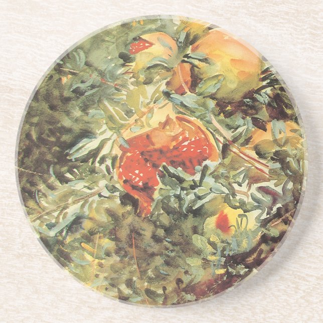 Pomegranates II von John Singer Sargent Sandstein Untersetzer (Vorne)