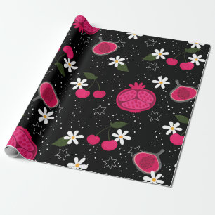 Pomegranatfruchthirsche Geschenkpapier