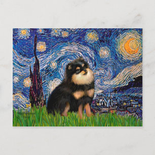 Pomeranian (BT) - Sternennacht Postkarte