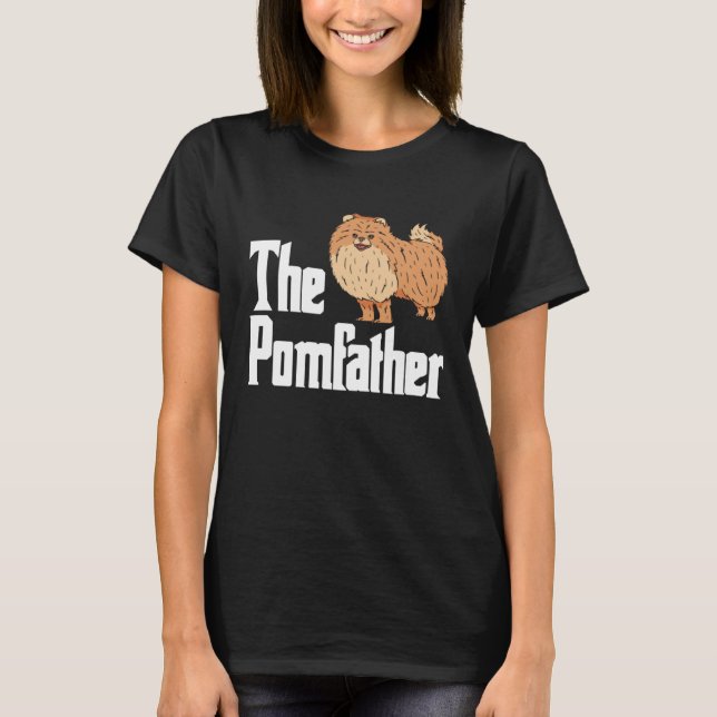 Pomeranian Dad Daddy Pom Dog  Pomeranian Owner T-Shirt (Vorderseite)