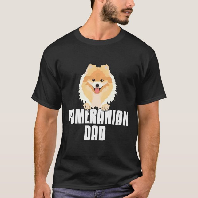 Pomeranian Dad Dog Dad T-Shirt (Vorderseite)