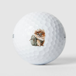 Pomeranian Dog Lover Golf Balls Golfball