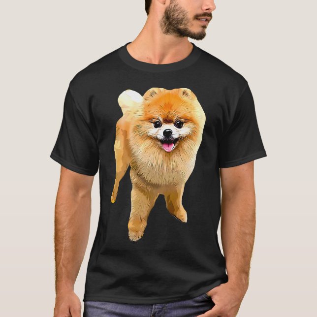 Pomeranian Dog With T-Shirt (Vorderseite)