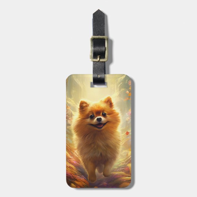 Pomeranian-Gepäckanhänger Gepäckanhänger (Vorderseite vertikal)