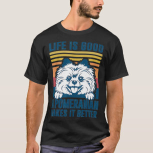 Pomeranian-Geschenke für Hundemama Hund Papa Pomer T-Shirt