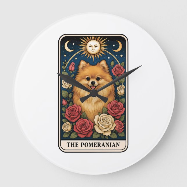 Pomeranian Große Wanduhr (Vorderseite)