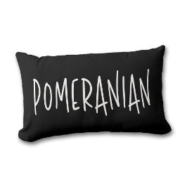 Pomeranian-Hundeliebhaber & Besitzer Chic Schwarz Lendenkissen
