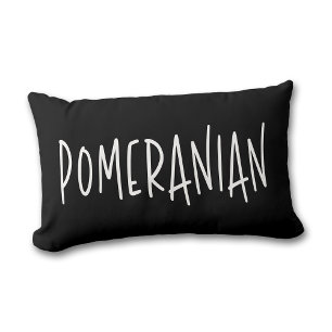 Pomeranian-Hundeliebhaber & Besitzer Chic Schwarz Lendenkissen