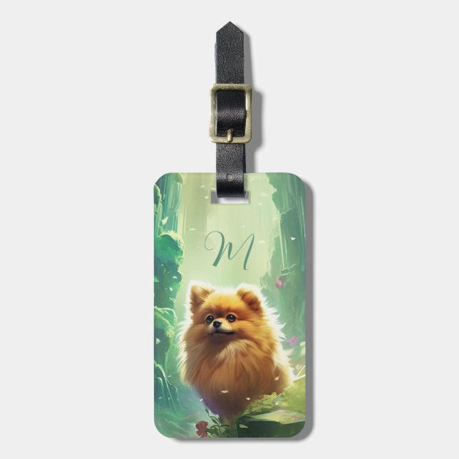 Pomeranian Luggage Tag Gepäckanhänger (Vorderseite vertikal)