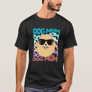 Pomeranian-Mama  Coole Retro-Hundemama T-Shirt