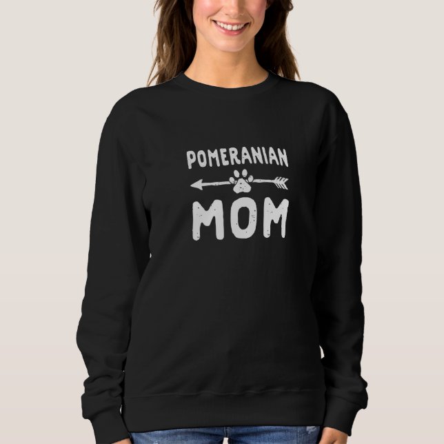 Pomeranian-Mutter Zwergspitz Hund  Zwergspitz Haus Sweatshirt (Vorderseite)