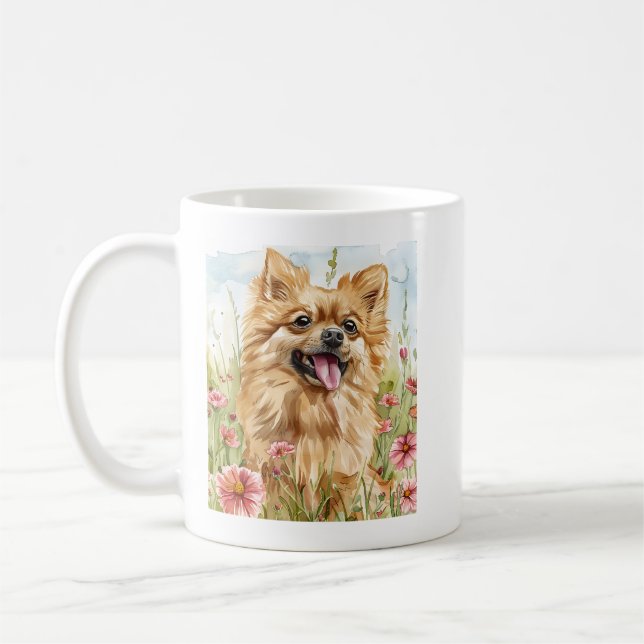 Pomeranian-Tasse Kaffeetasse (Links)