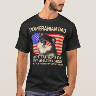 Pomeranian-Vater Frohen Vatertag an meinen Erstaun T-Shirt