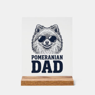 Pomeranian Vater Vintage Gravur Hunde Liebhaber De Acrylschild