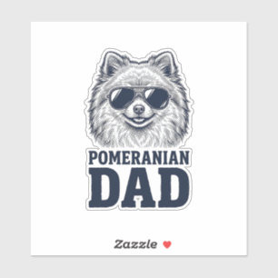 Pomeranian-Vater Vintage Gravur Hunde-Liebhaber-De Aufkleber