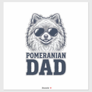 Pomeranian Vater Vintage Gravur Hunde Liebhaber De Aufkleber