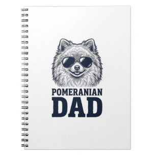Pomeranian Vater Vintage Gravur Hunde Liebhaber De Notizblock