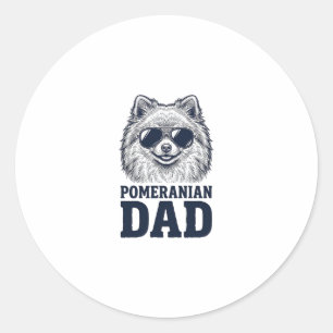 Pomeranian-Vater Vintage Gravur Hunde-Liebhaber De Runder Aufkleber