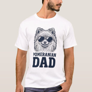 Pomeranian-Vater Vintage Gravur Hunde-Liebhaber De T-Shirt