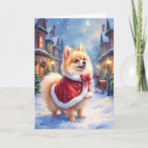 Pomeranian-Weihnachtsdorf im viktorianischen Stil  Karte