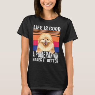 Pomeranians machen Ihr Leben gut Vintage T-Shirt