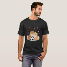 Pomerarias with soccer ball for Valentine's Day