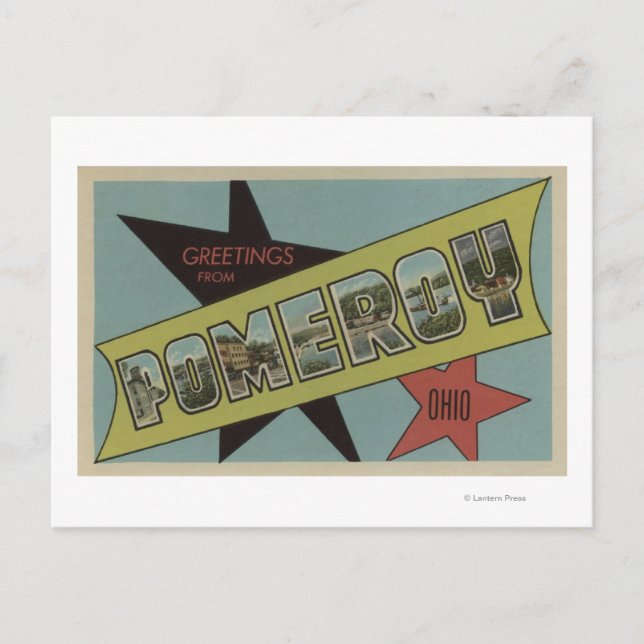 Pomeroy, OhioLarge Letter ScenesPomeroy, OH Postkarte (Vorderseite)