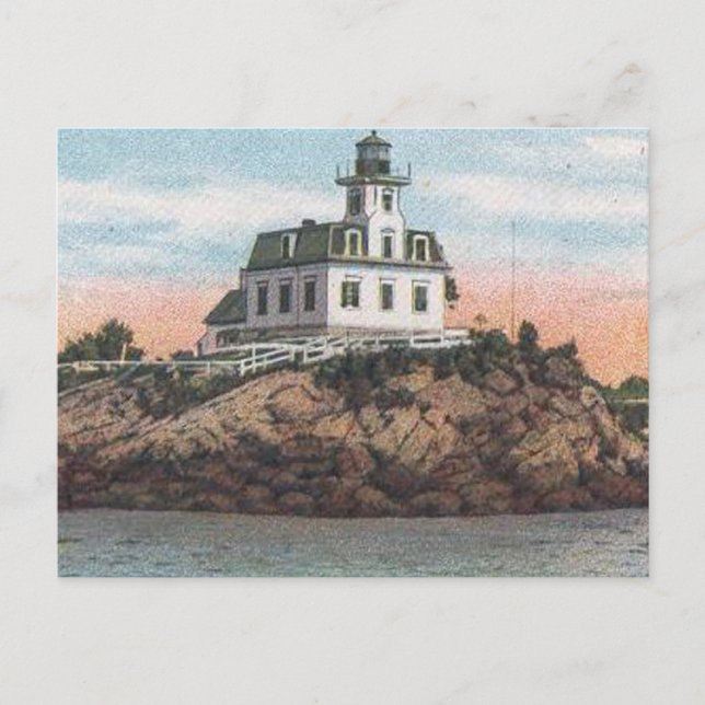 Pomham Rocks Lighthouse Postkarte (Vorderseite)