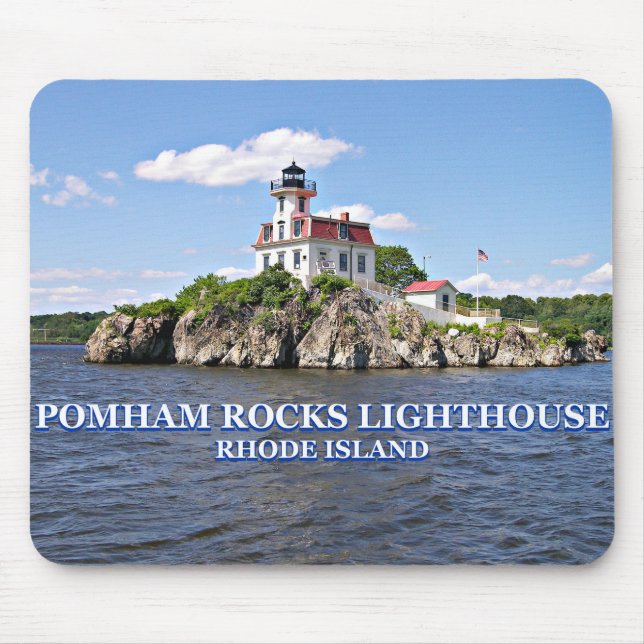 Pomham Rocks Lighthouse, Rhode Island Mousepad (Vorne)