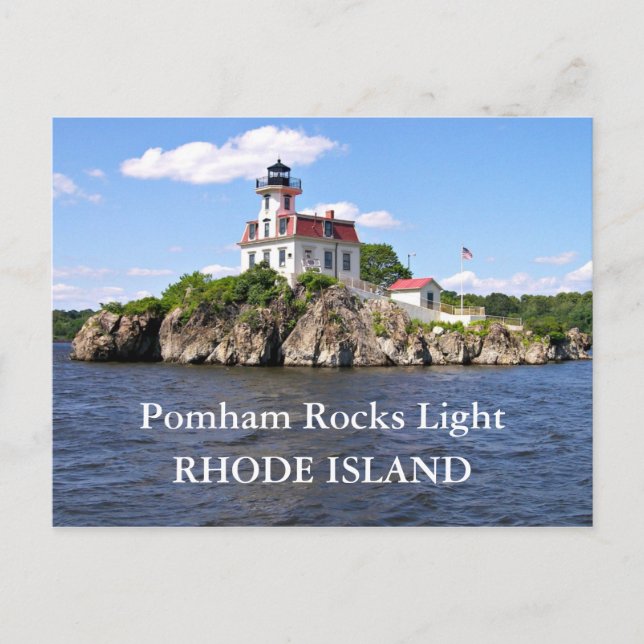 Pomham Rocks Lighthouse, Rhode Island Postcard Postkarte (Vorderseite)
