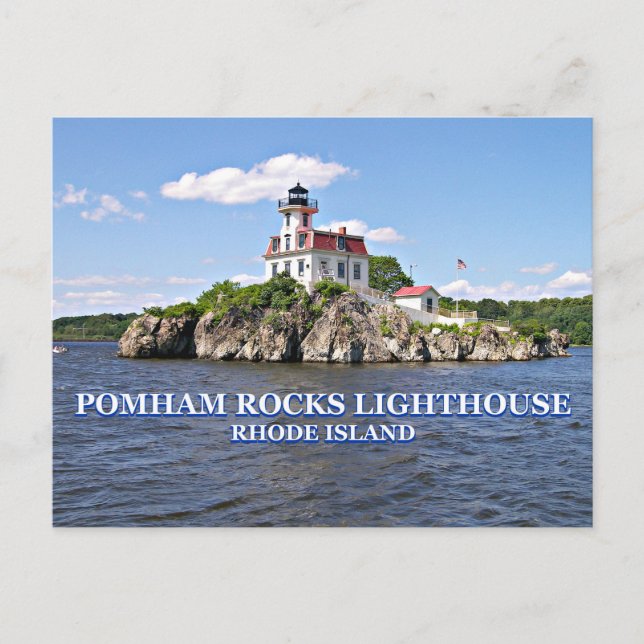 Pomham Rocks Lighthouse, Rhode Island Postcard Postkarte (Vorderseite)