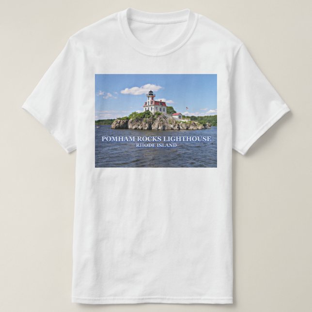 Pomham Rocks Lighthouse, Rhode Island Shirt (Design vorne)