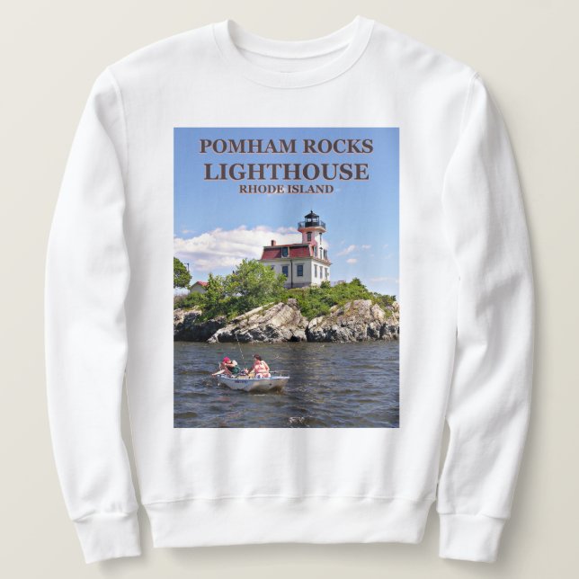 Pomham Rocks Lighthouse, Rhode Island Sweatshirt (Design vorne)