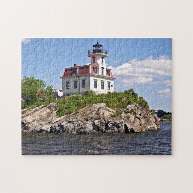 Pomham schaukelt Leuchtturm, Rhode Island Puzzle (Horizontal)