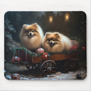 Pommernischer Schneeschlitten Weihnachtsdekoration Mousepad