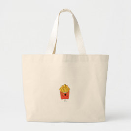 Pommes, Chips, Hot Chips Thema Jumbo Stoffbeutel