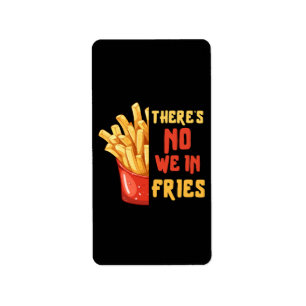 Pommes frites adressaufkleber