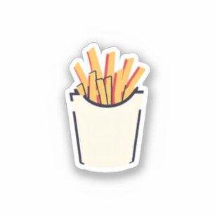 Pommes Frites Aufkleber