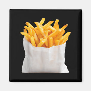 Pommes Frites braten lustiger Halloween-Essenskost Magnet