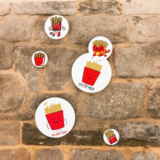 Pommes Frites Cartoon Konfetti (french fries cartoon party confetti,kids birthday party,baby shower,graduation,night party confetti)