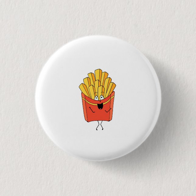 Pommes frites, Chips, Hot Chips Thema Button (Vorderseite)