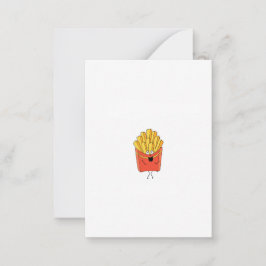 Pommes Frites, Chips, Hot Chips Thema Mitteilungskarte