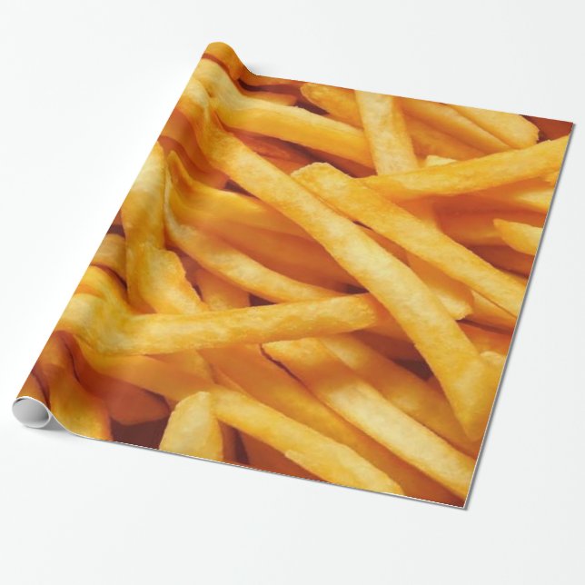 Pommes-Frites Geschenkpapier (Ungerollt)