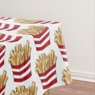 Pommes frites Kartoffeln Chips Feinschmecker Fast Tischdecke