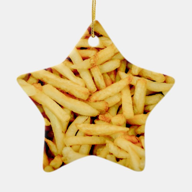 Pommes-Frites Keramik Ornament (Vorne)