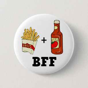Pommes frites & Ketchup BESTE FREUNDIN Button