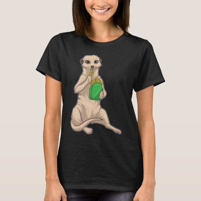 Pommes frites Meerkat T-Shirt (Vorderseite)