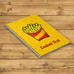 Pommes Frites Notizbuch Notizblock