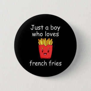 Pommes-frites-Shirt Lustiges Französisches Fritten Button