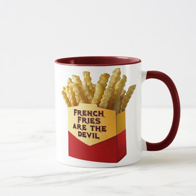 Pommes-Frites sind die Teufel-Tasse Tasse (Rechts)